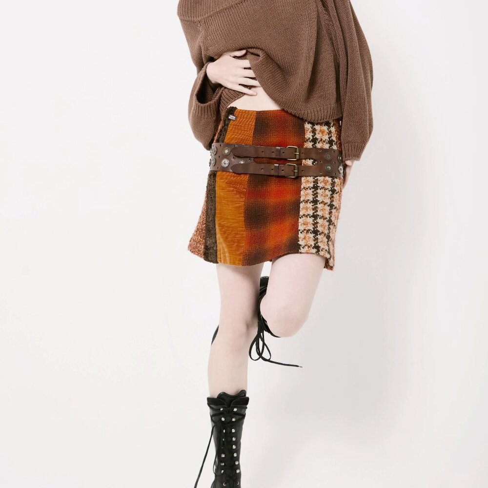 Vintage Y2K Eclectic Patchwork Archive Coquette Miss Sixty Mini Skirt